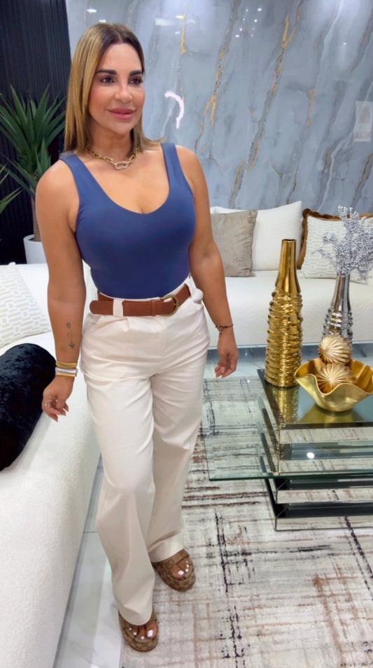 Indigo Beige Pant (spandex) incluye el cinturón (utilicé talla M)