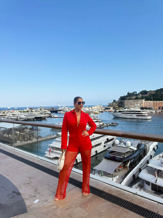 Montecarlo Red Jumpsuit (súbele una talla)