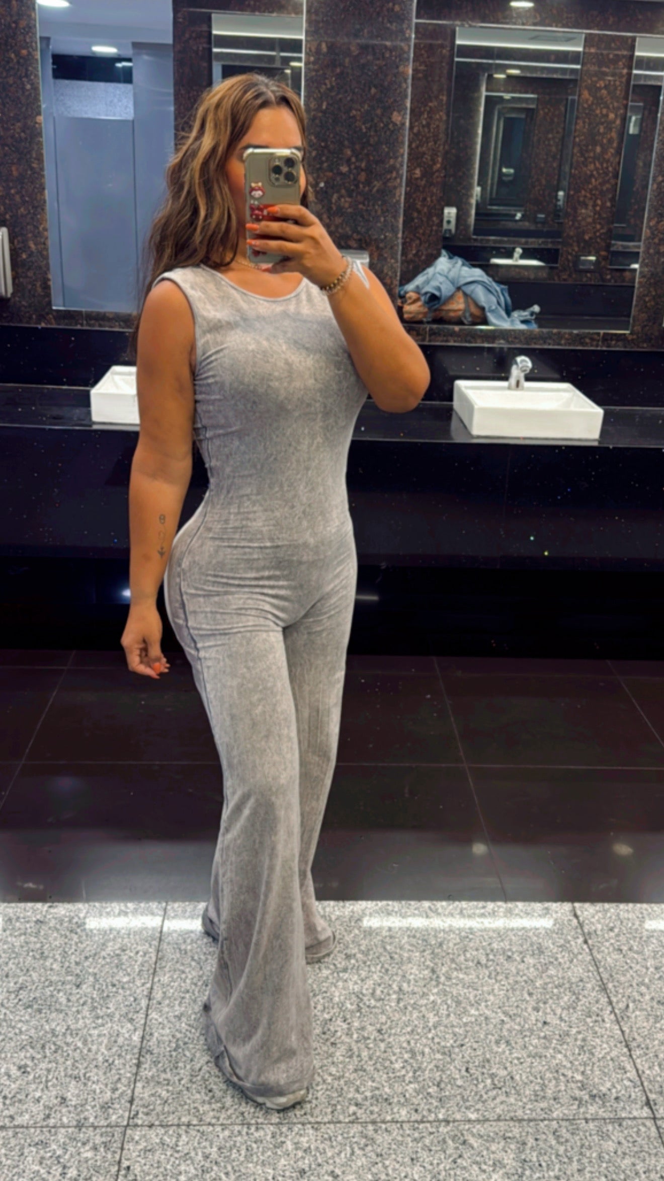 Sucre Gray Jumpsuit (stretch)