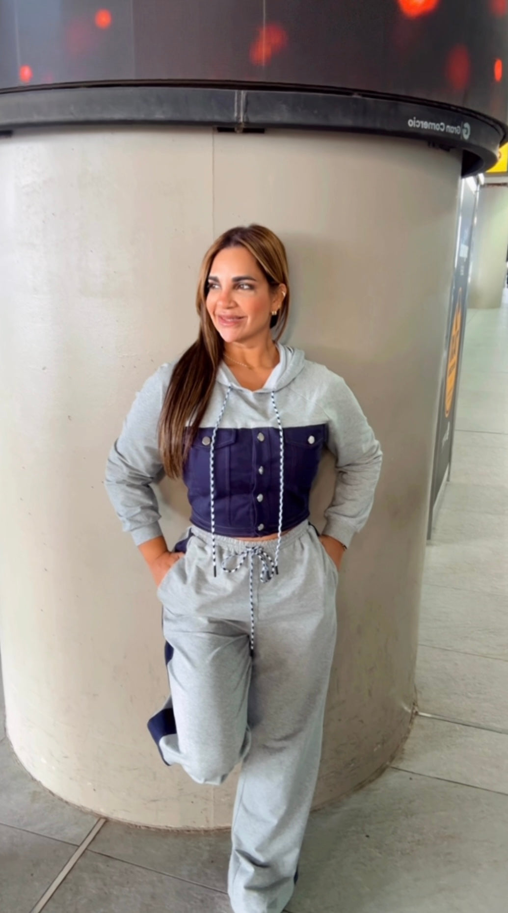 Mariscal Denim & Gray Set (spandex) utilicé talla Small