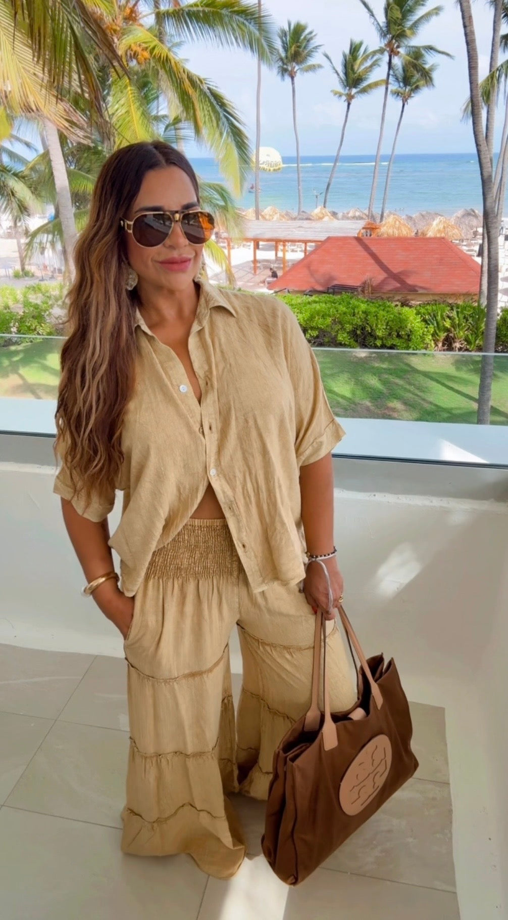 Bombay Camel Palazzo Set (spandex) colección 🇮🇳