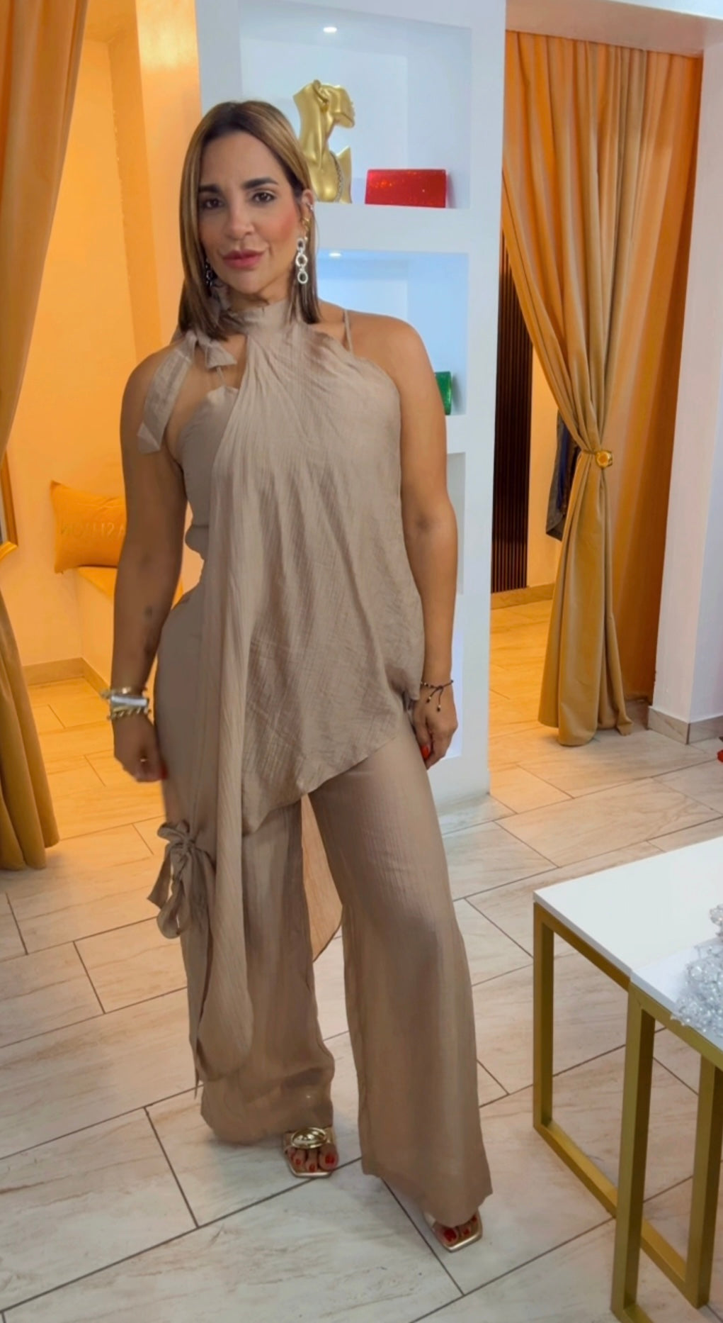 Monterroso Mocha 2 pieces JumpsuitSet (utilicé talla Médium )