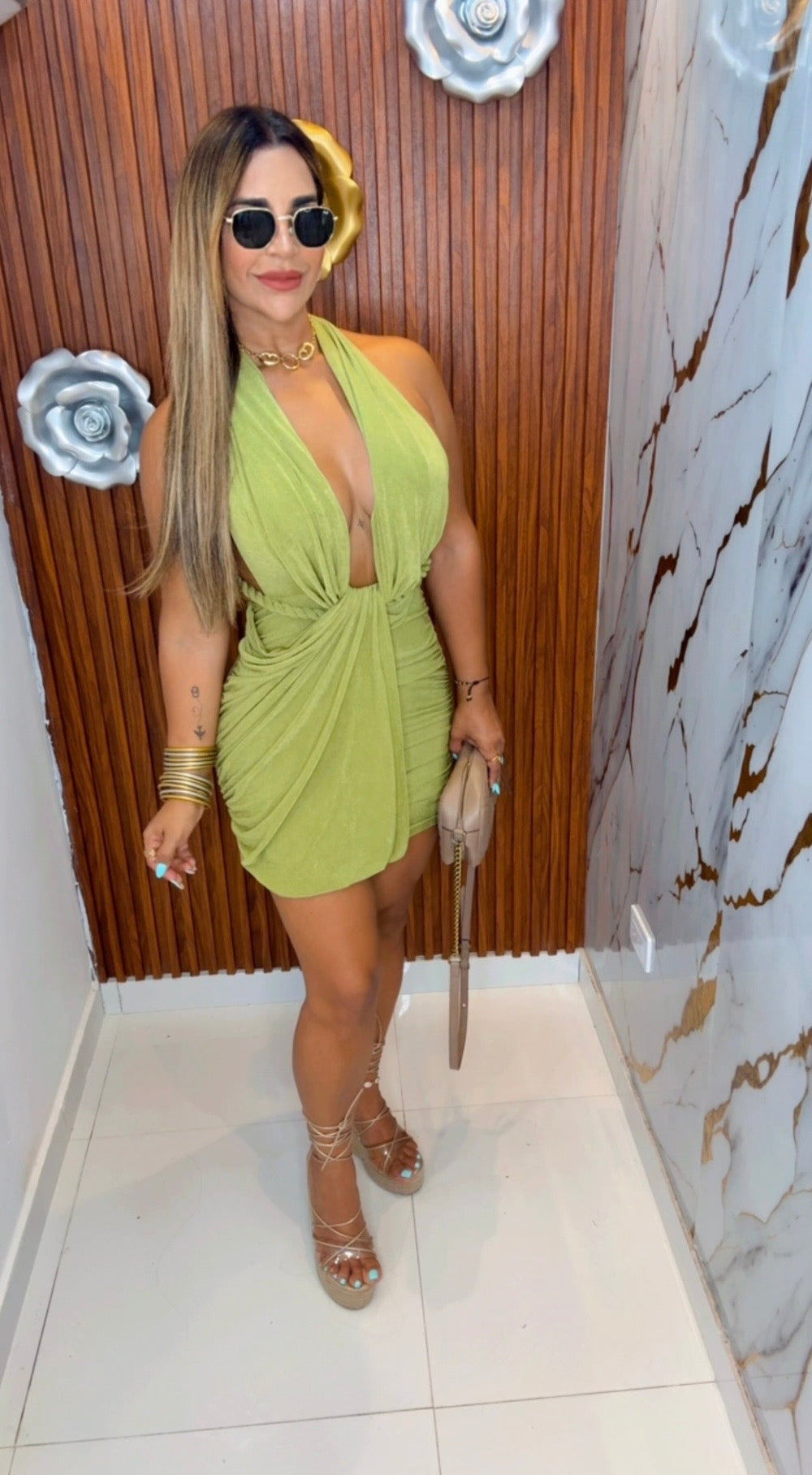 Sea Avenue Green Dress (spandex)