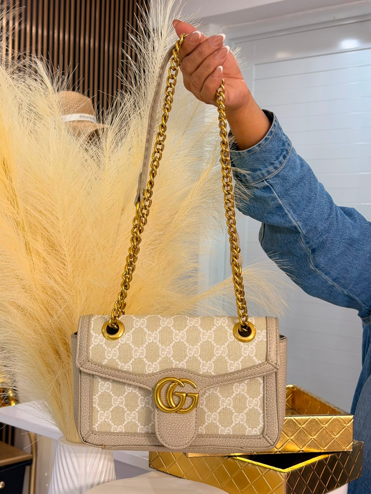 GG Beige Crossbody Bag