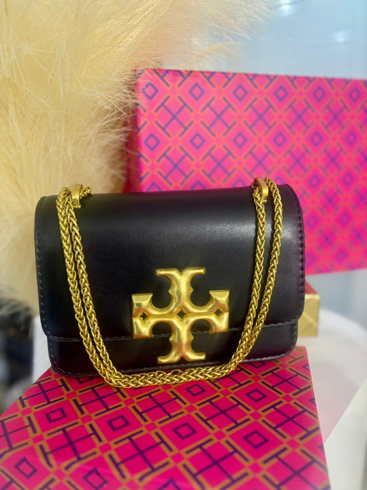 Black Tory Crossbody Bag (incluye caja) tamaño pequeño