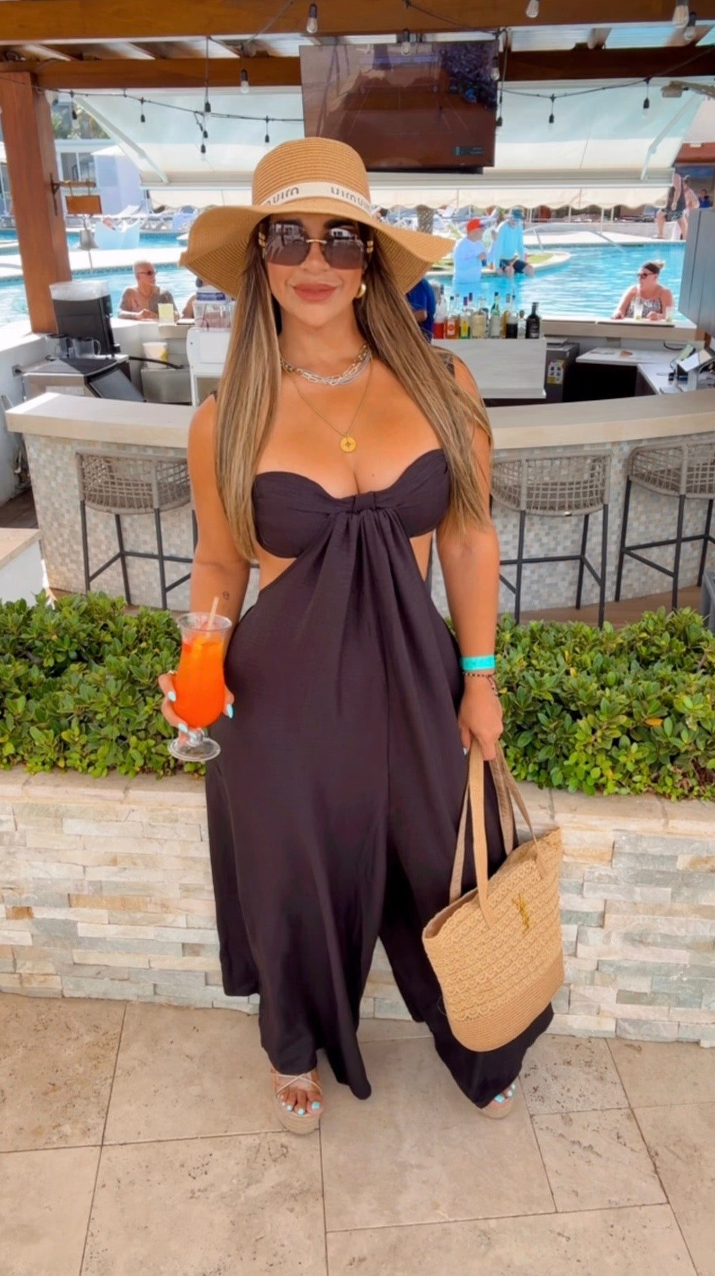 Aruba Oversized Black Jumpsuit (spandex)
