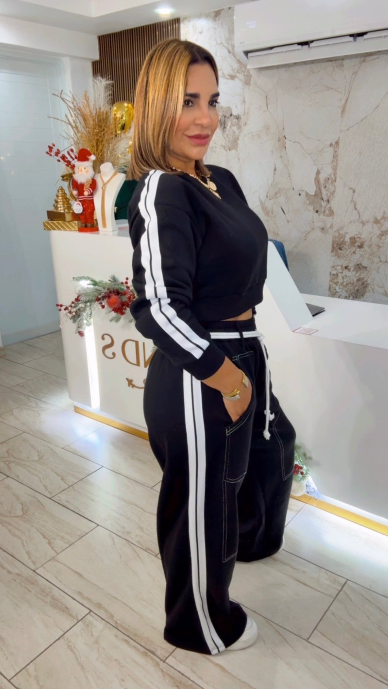 Vancouver Black Travel Set (spandex) utilicé talla Médium