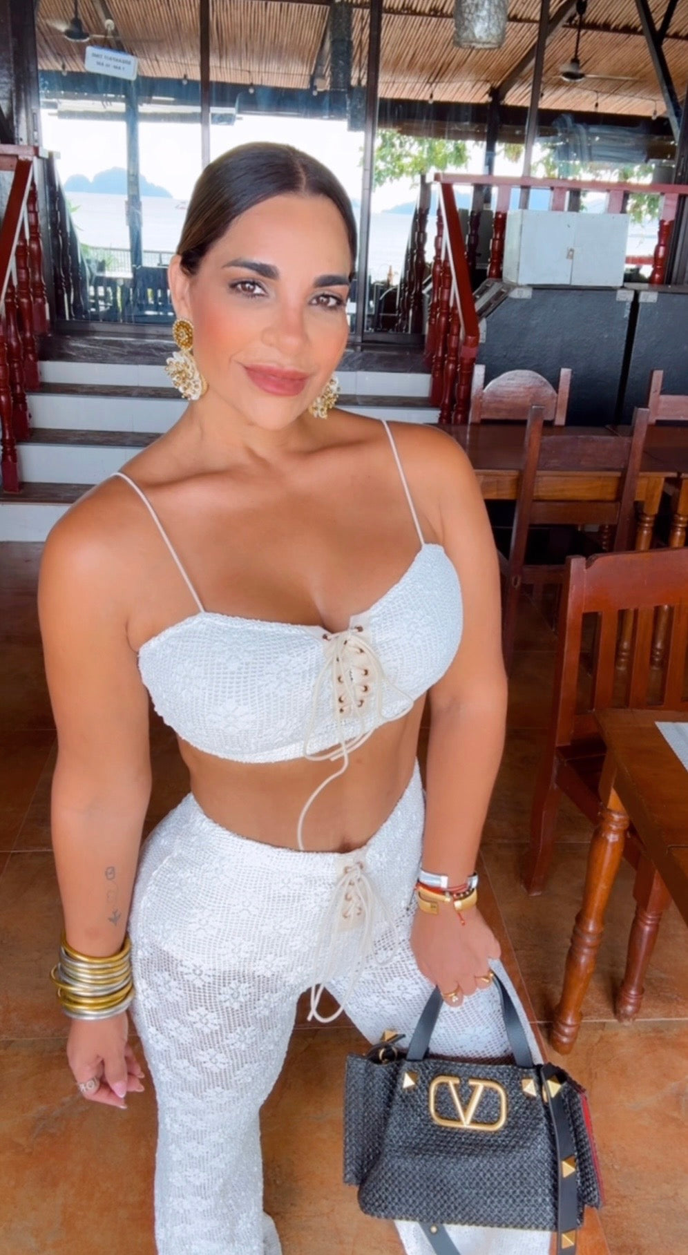 Cebú Beige Pant Set (stretch )