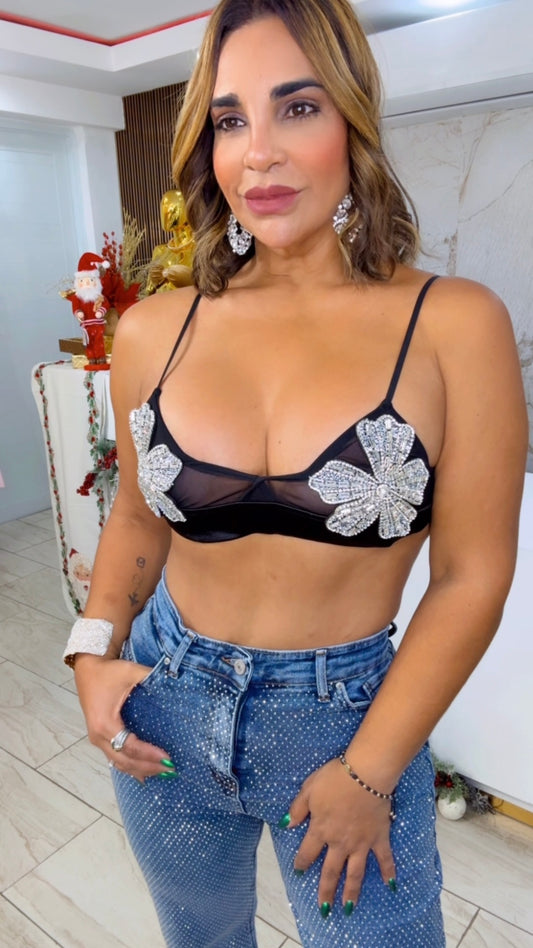 Exotic Black Top (spandex)