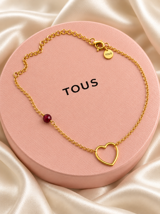 Tous Heart Golden Necklace (oro 925)