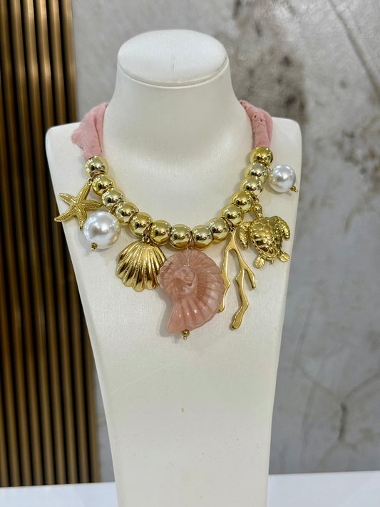 Acuarium Necklace (Fantasía fina & Stainless Steel)