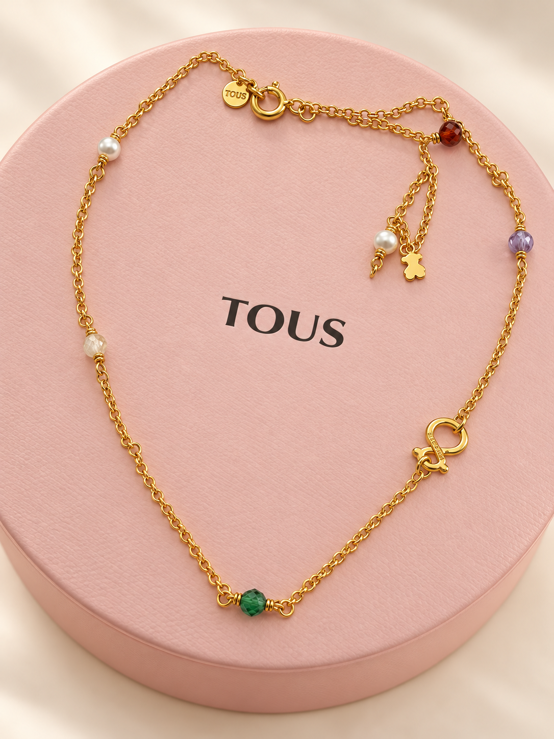 Bear Multi Colors Gold Necklace (oro 925)