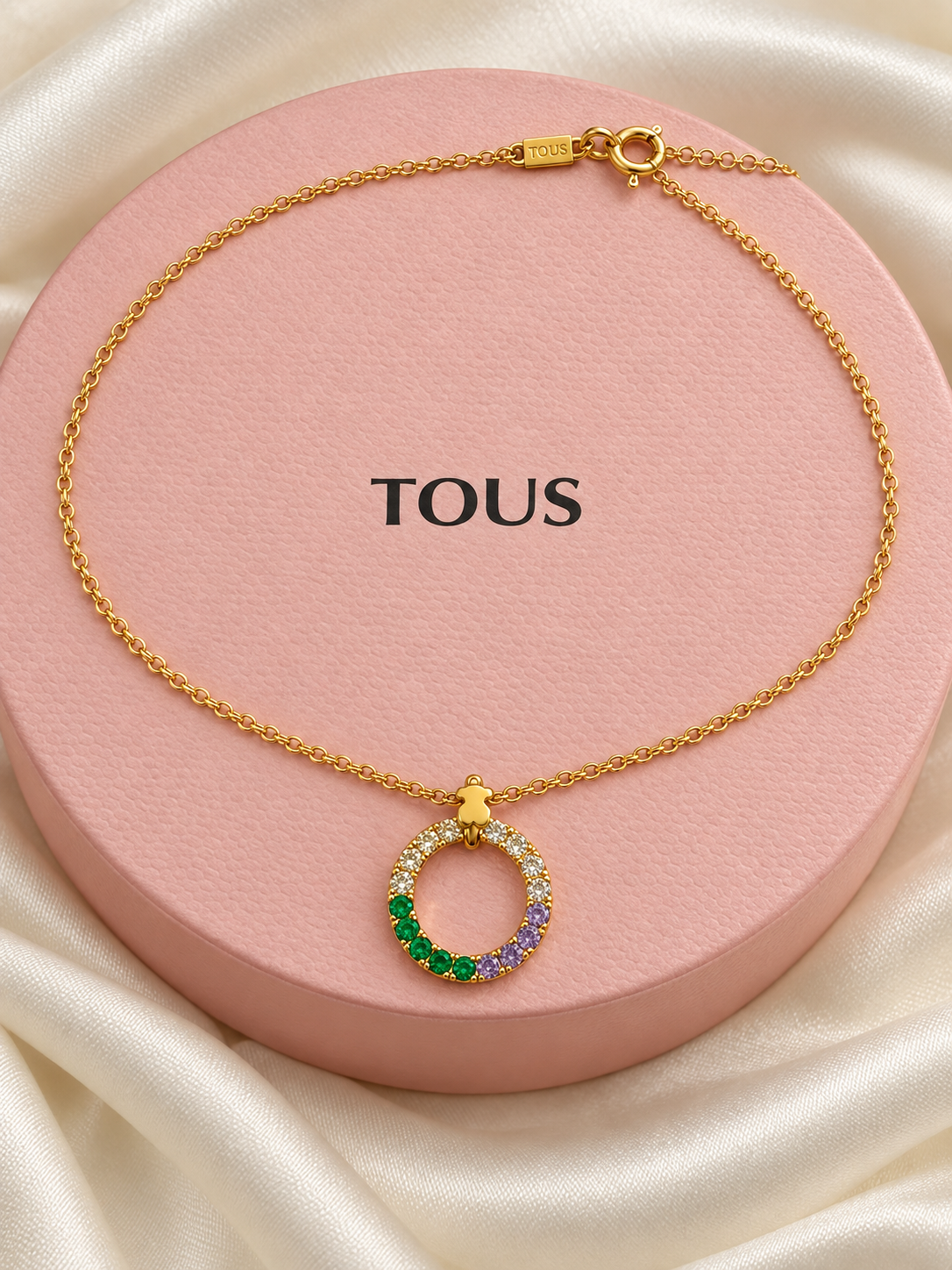 Ted Multi Colors Rhinestone Gold Necklace (oro 925)