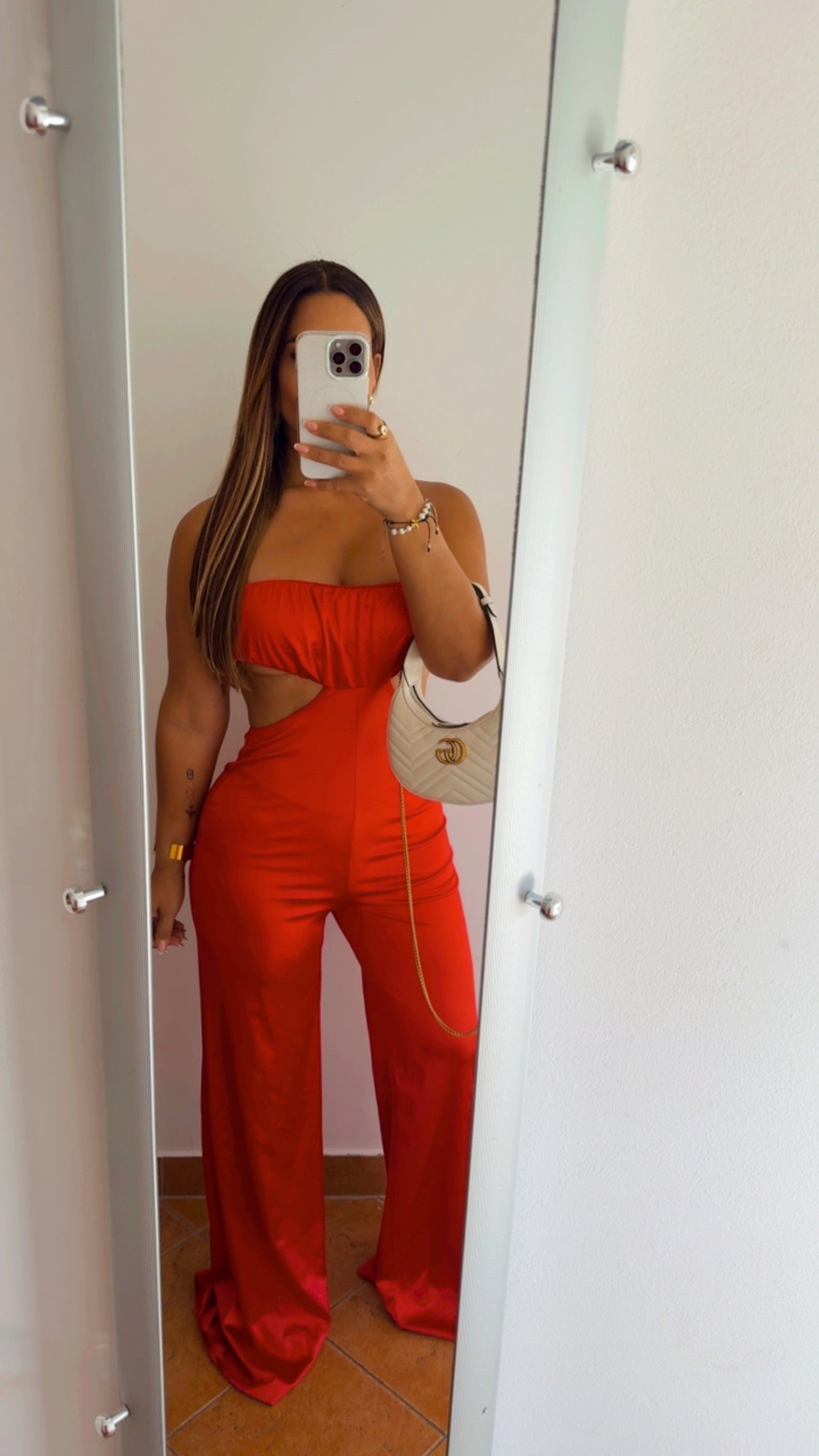 Lapad Red Jumpsuit (spandex)