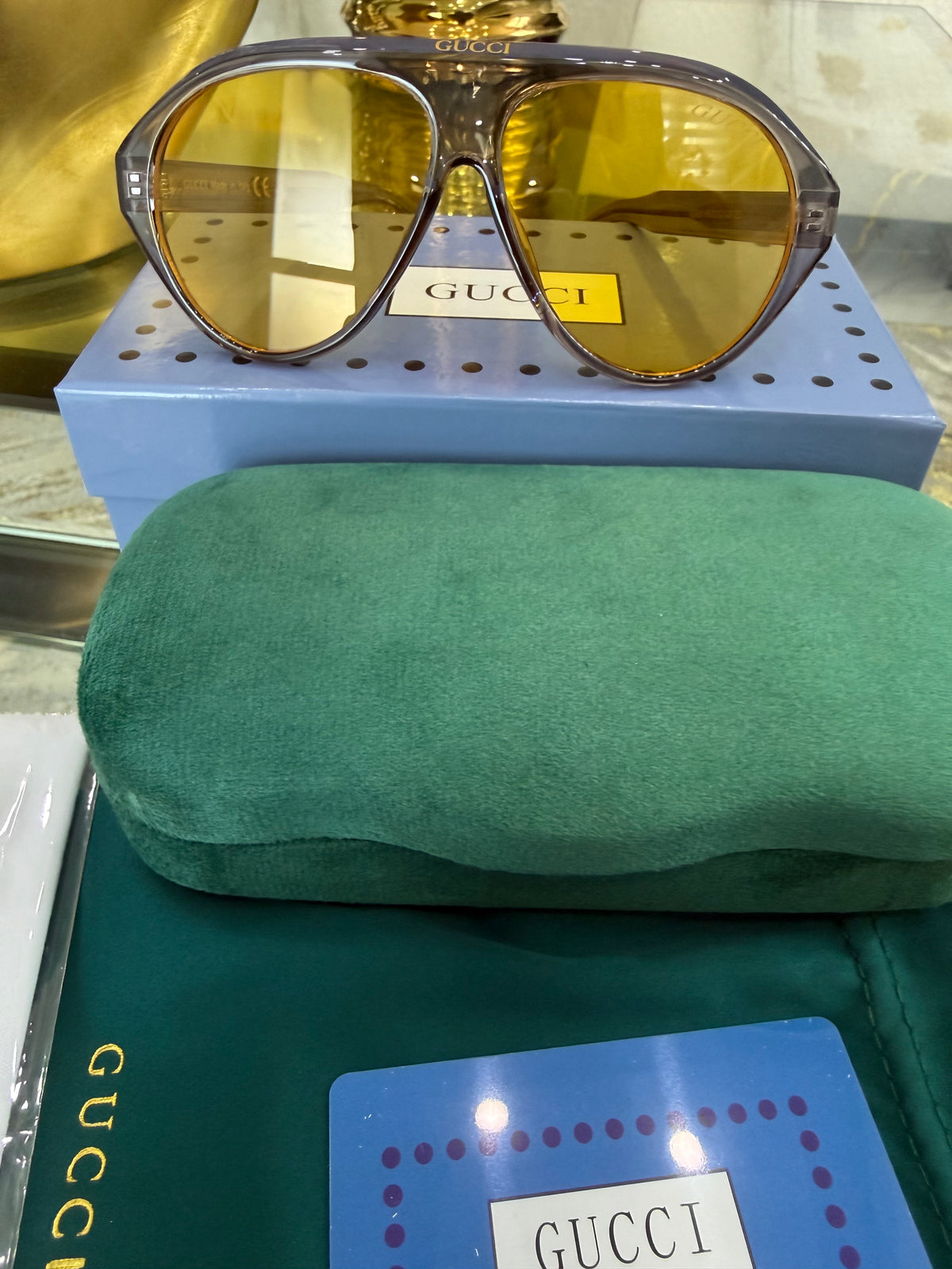 GG Yellow Sunglasses (Kit completo)