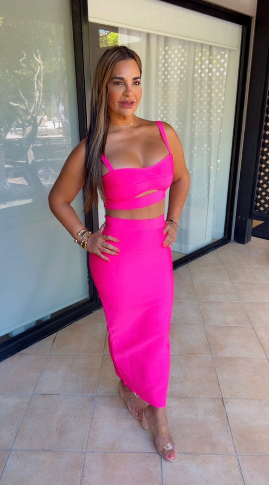 Floreana Island Pink Skirt Set (stretch)