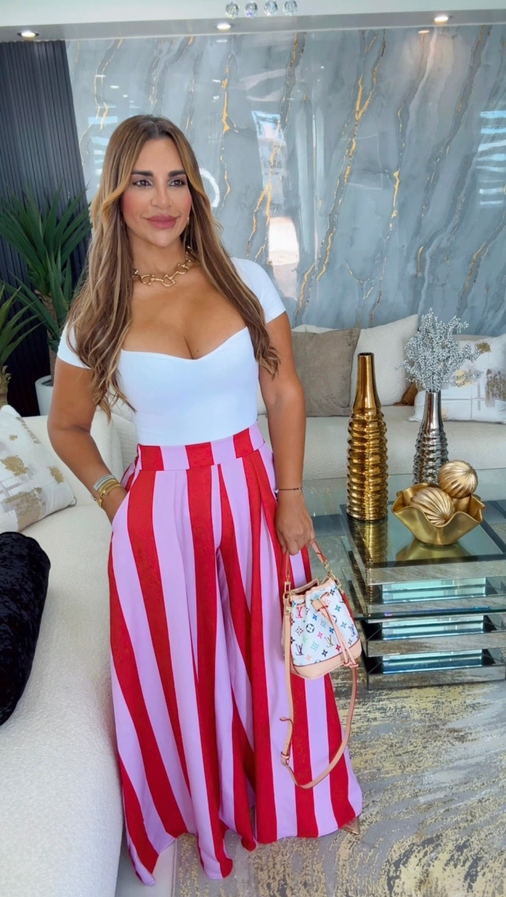 Palazzo Red Stripes Pant