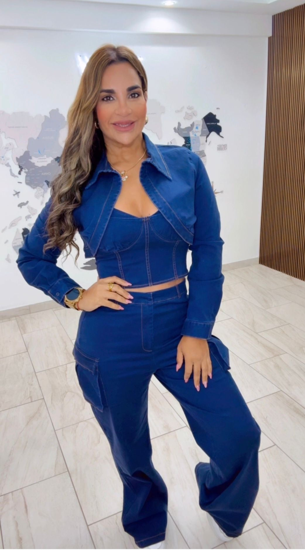 Canton Dark Denim 3 pieces Set(stretch) utilicé talla M