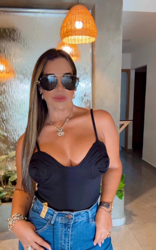 Colombia Black Bodysuit (stretch)