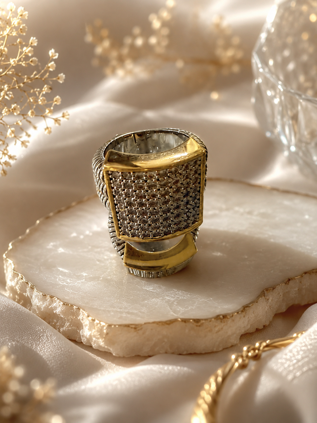 Diamonds 2 Tones Ring