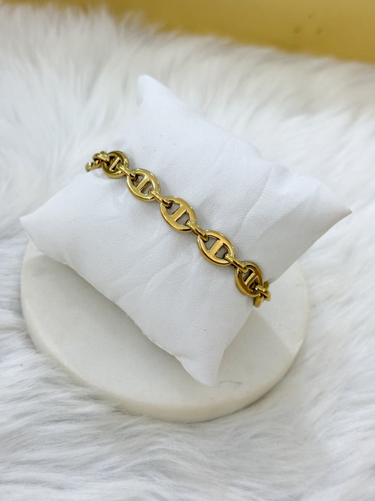 Little Coffee Bean Gold Bracelet