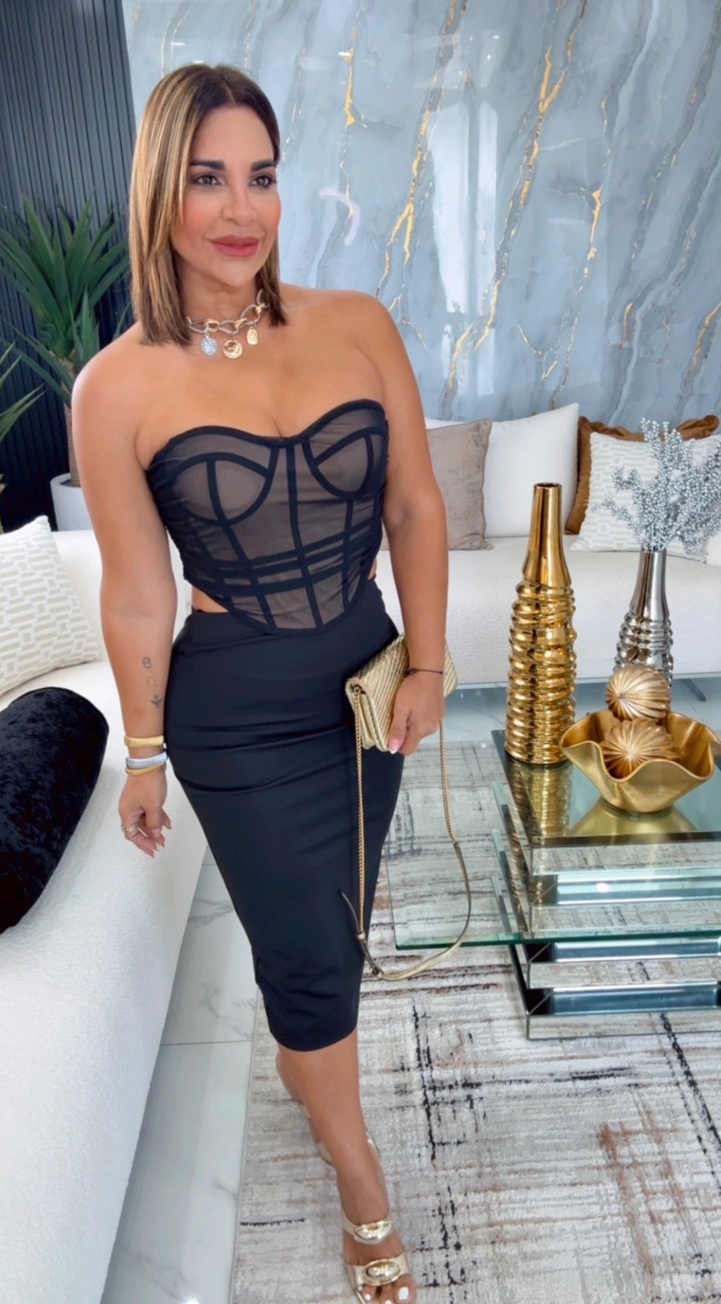 Laredo Skirt & Corset Set (spandex) utilicé talla M