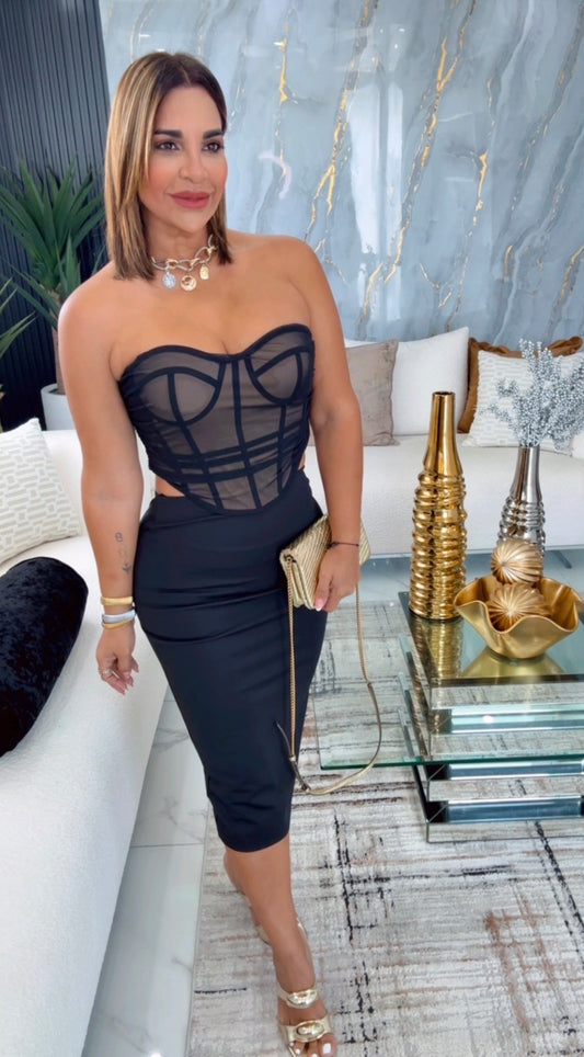 Laredo Skirt & Corset Set (spandex) utilicé talla M