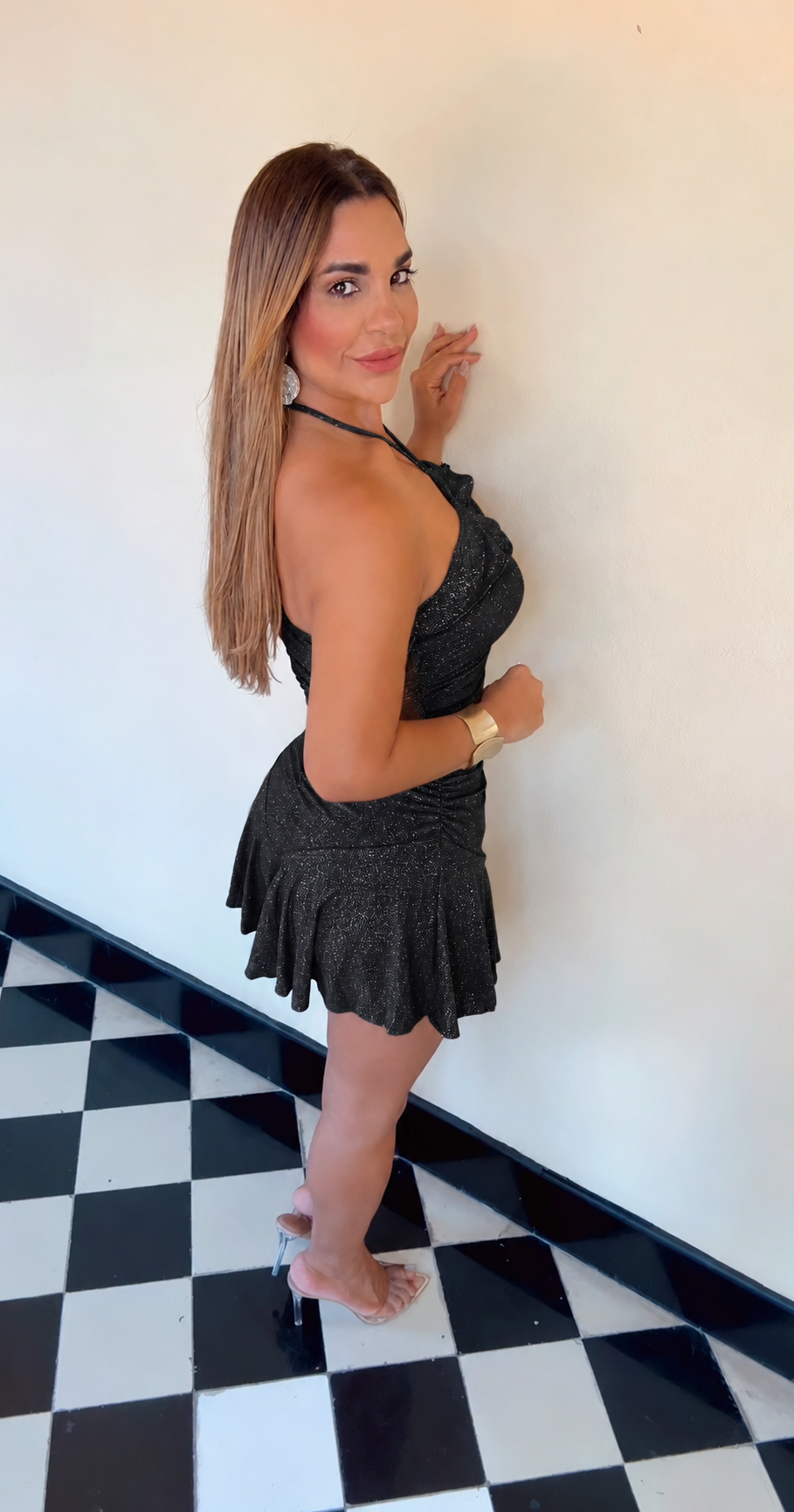 Black Shine Romper (spandex)
