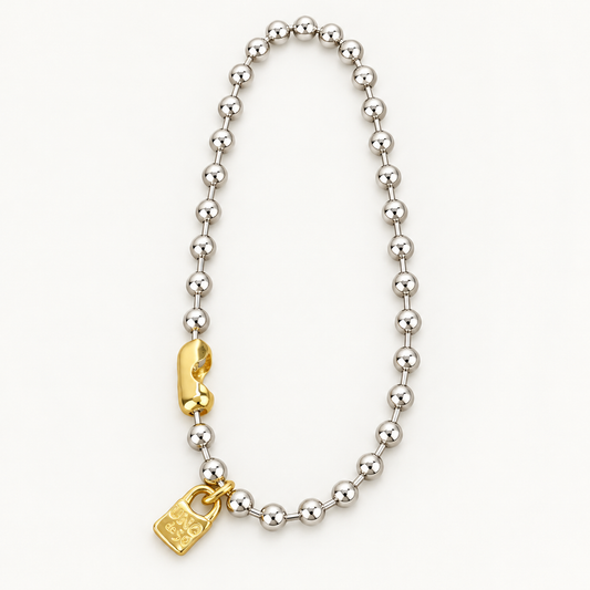 Snowflake 2 Tones Necklace (llega oct 30)