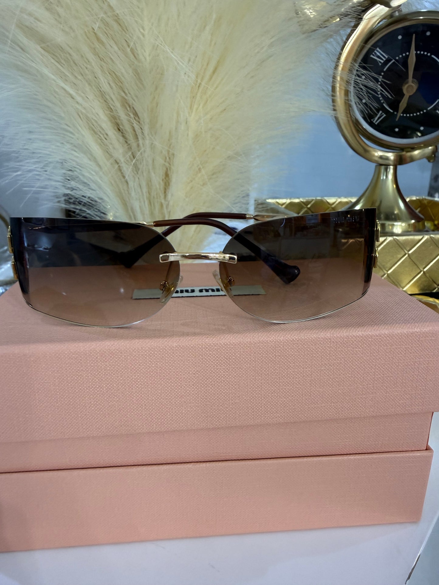 Miu Brown Sunglasses (Kit completo)