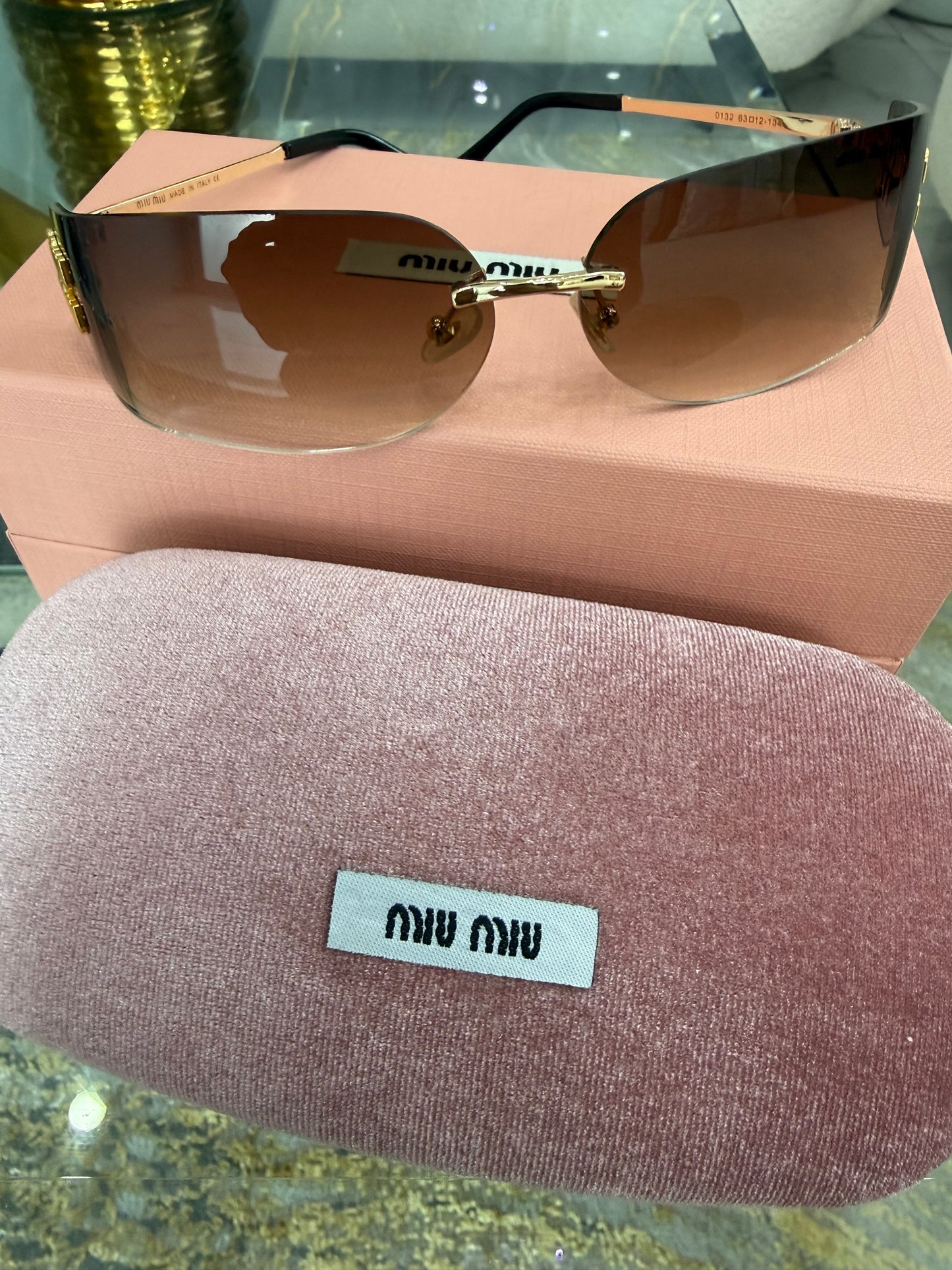 Miu Brown Sunglasses (kit completo) tamaño pequeño