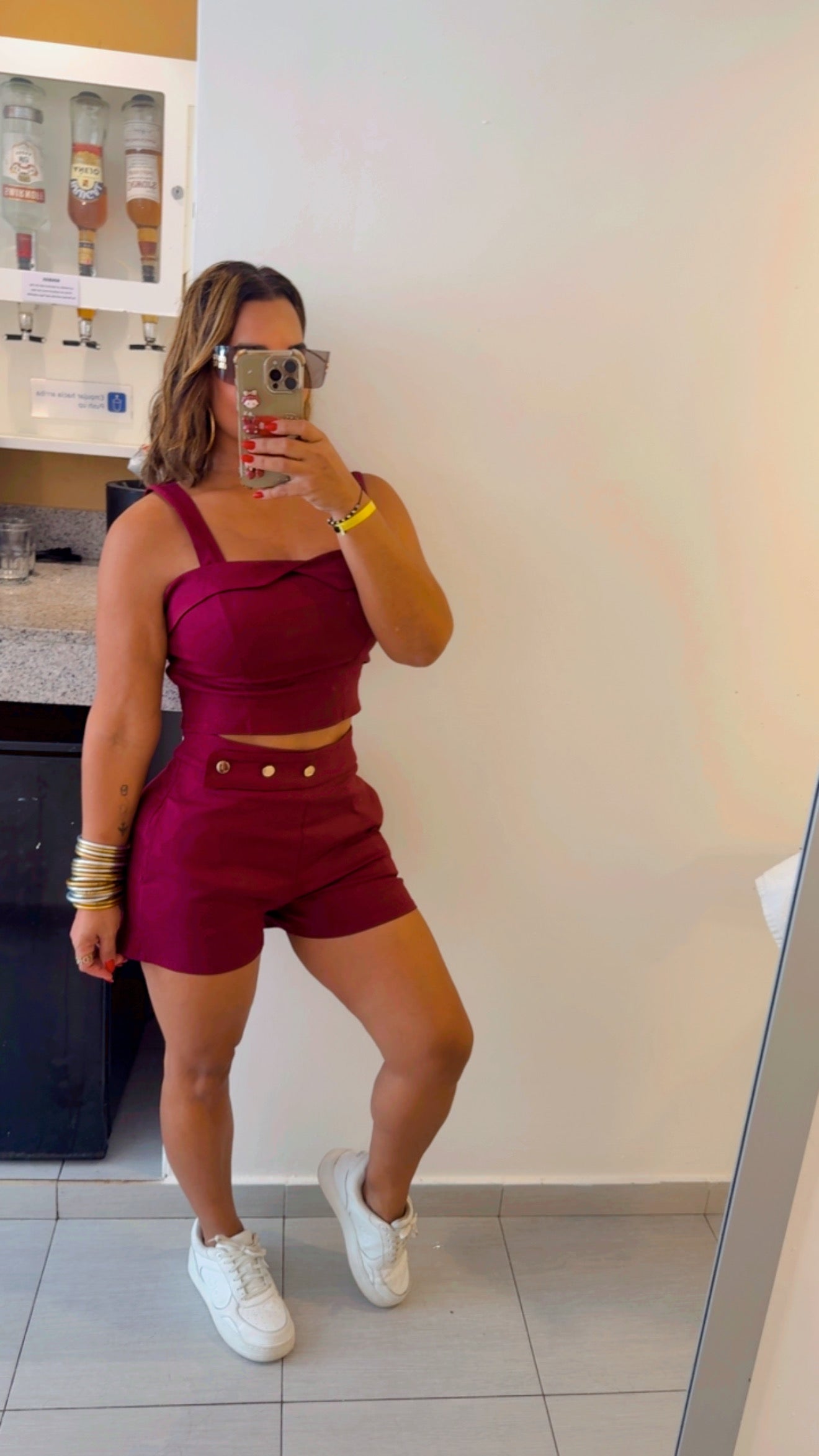 Restock Juan Dolio Burgundy Set (super spandex) Llegan el próximo Miércoles. Puesto en Small