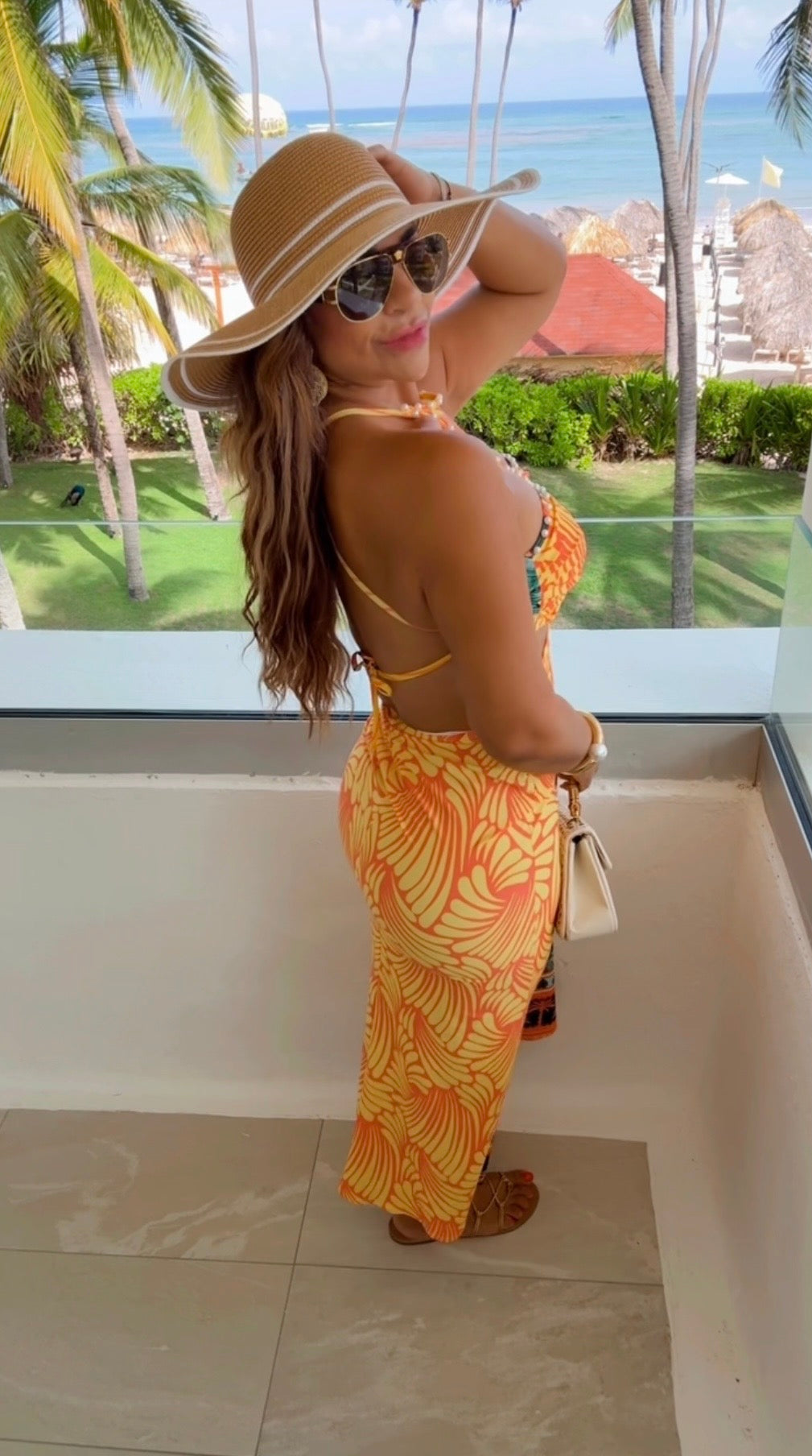 Palace Pearl Orange Dress (stretch) colección 🇨🇴