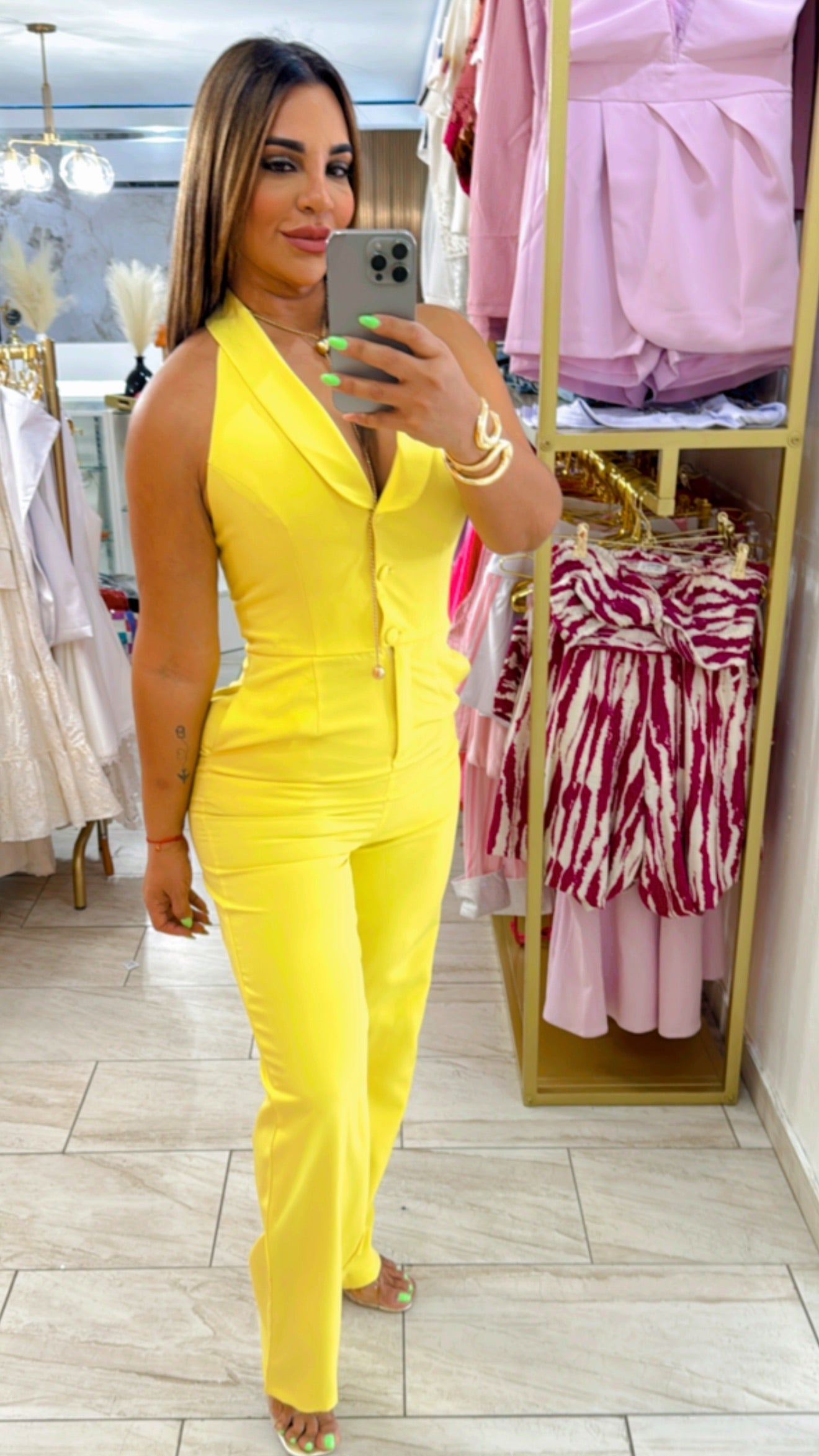 Varadero Yellow jumpsuit  (stretch)