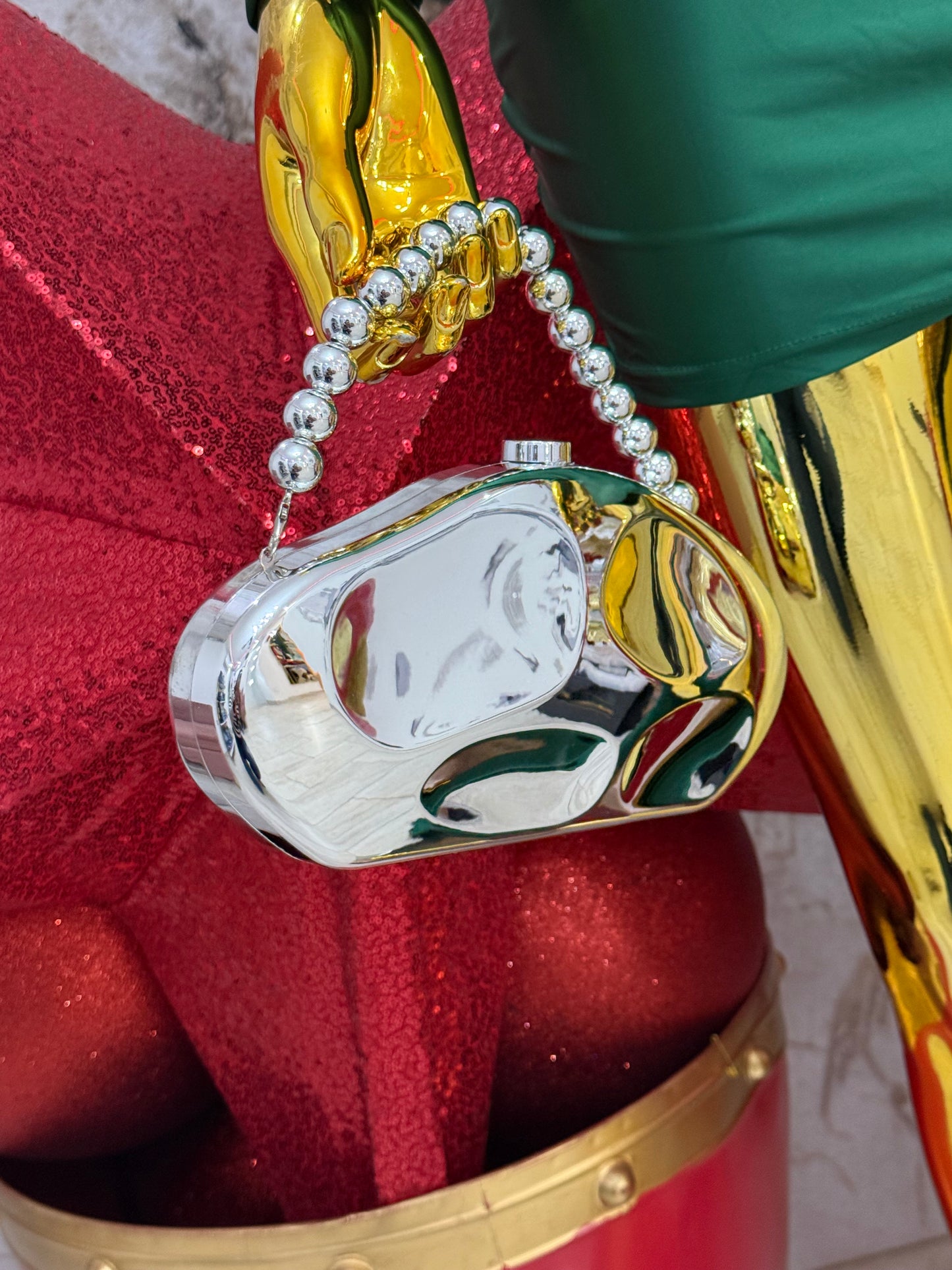 Silver Shine Handbag