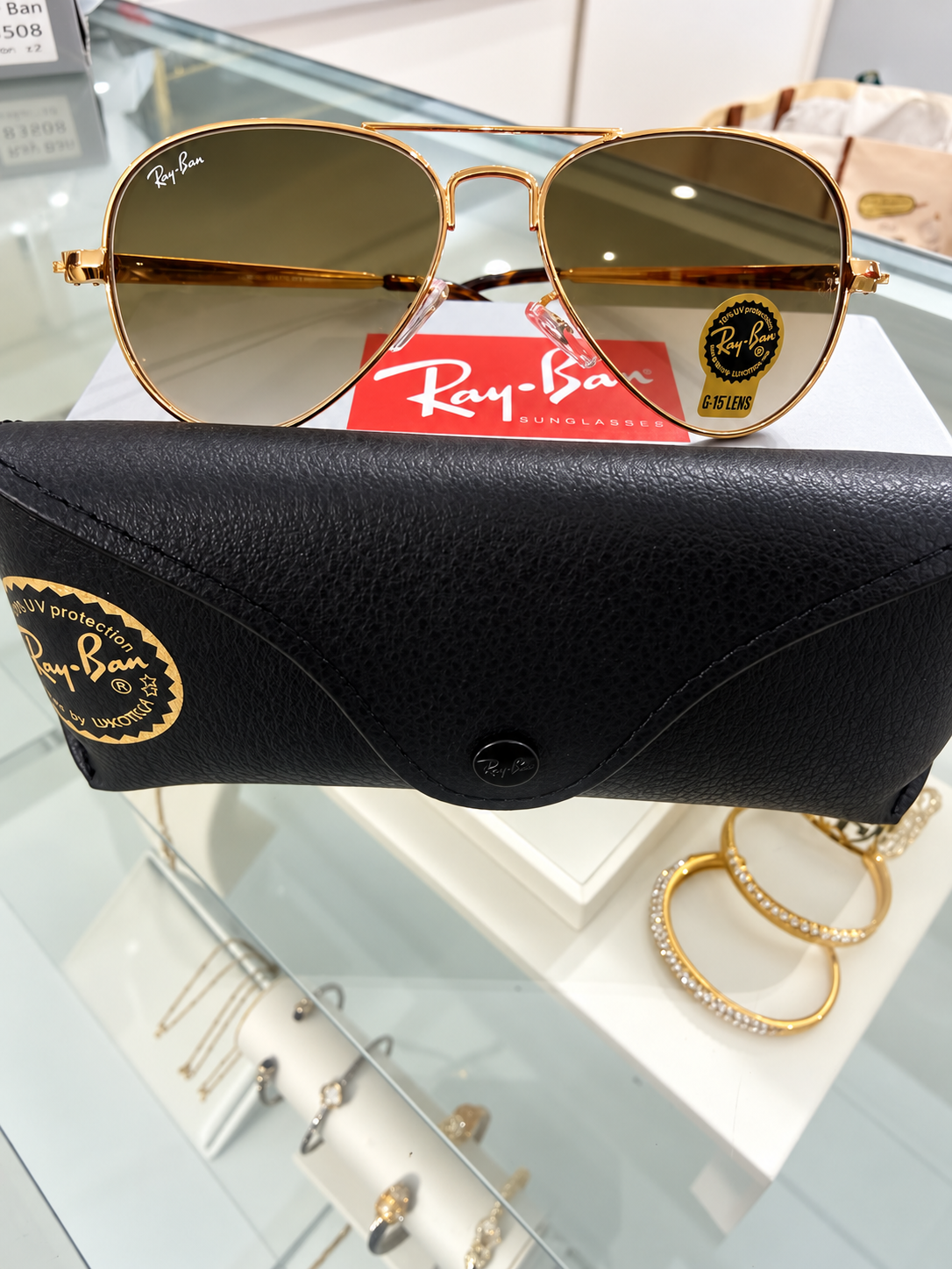 RBan Aviator Brown Sunglasses (kit completo) unisex