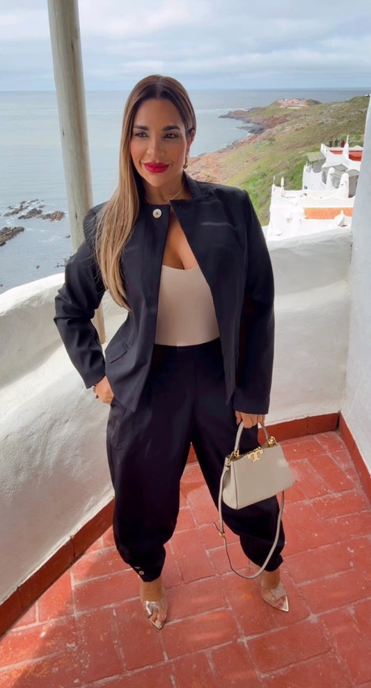 Negroni Black Blazer Set (spandex)