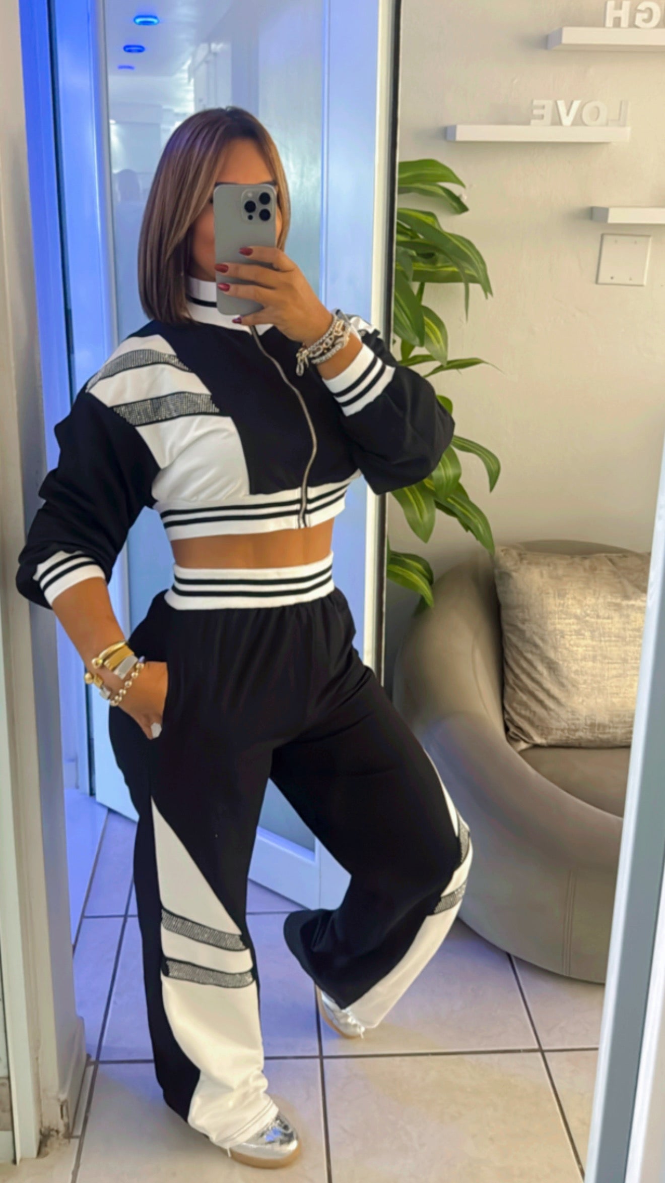 Lagoon Black Shine Set (stretch)