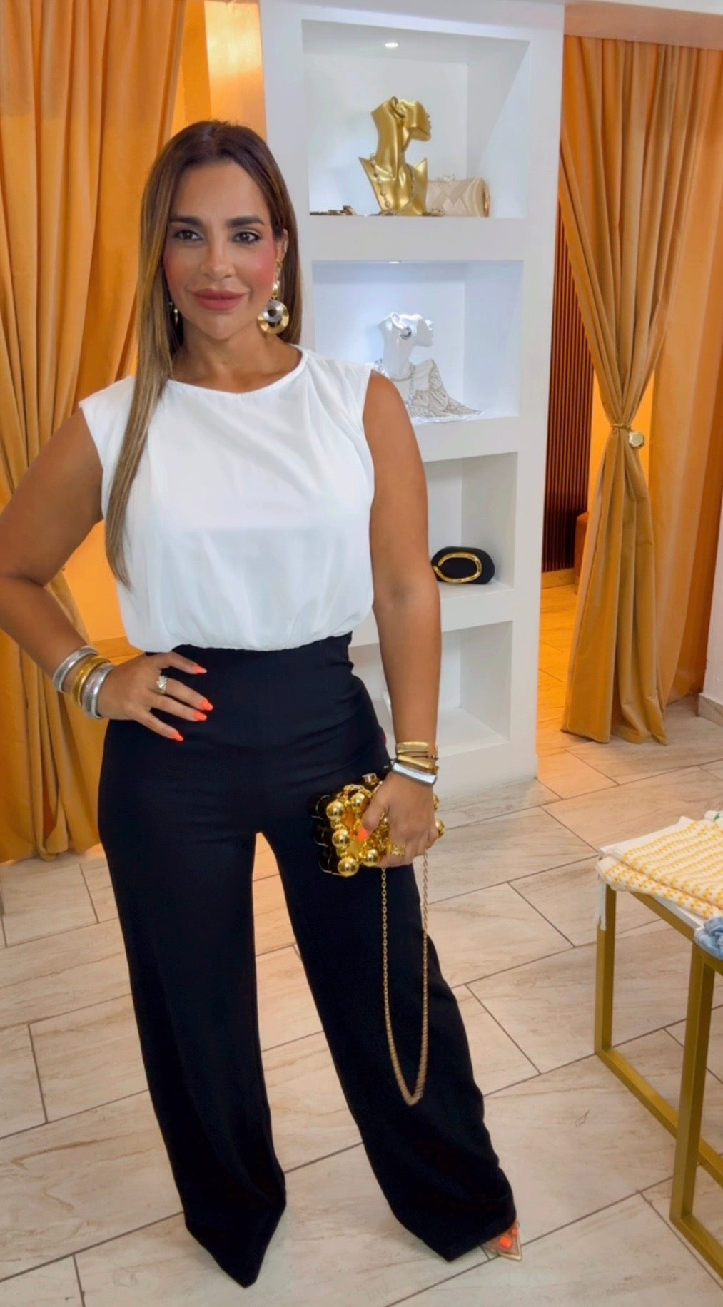 Girona Black & White Jumpsuit (spandex) doble forro