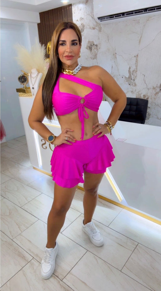 Restock Rumbera Pink Short Set (Stretch)llegan el Viernes