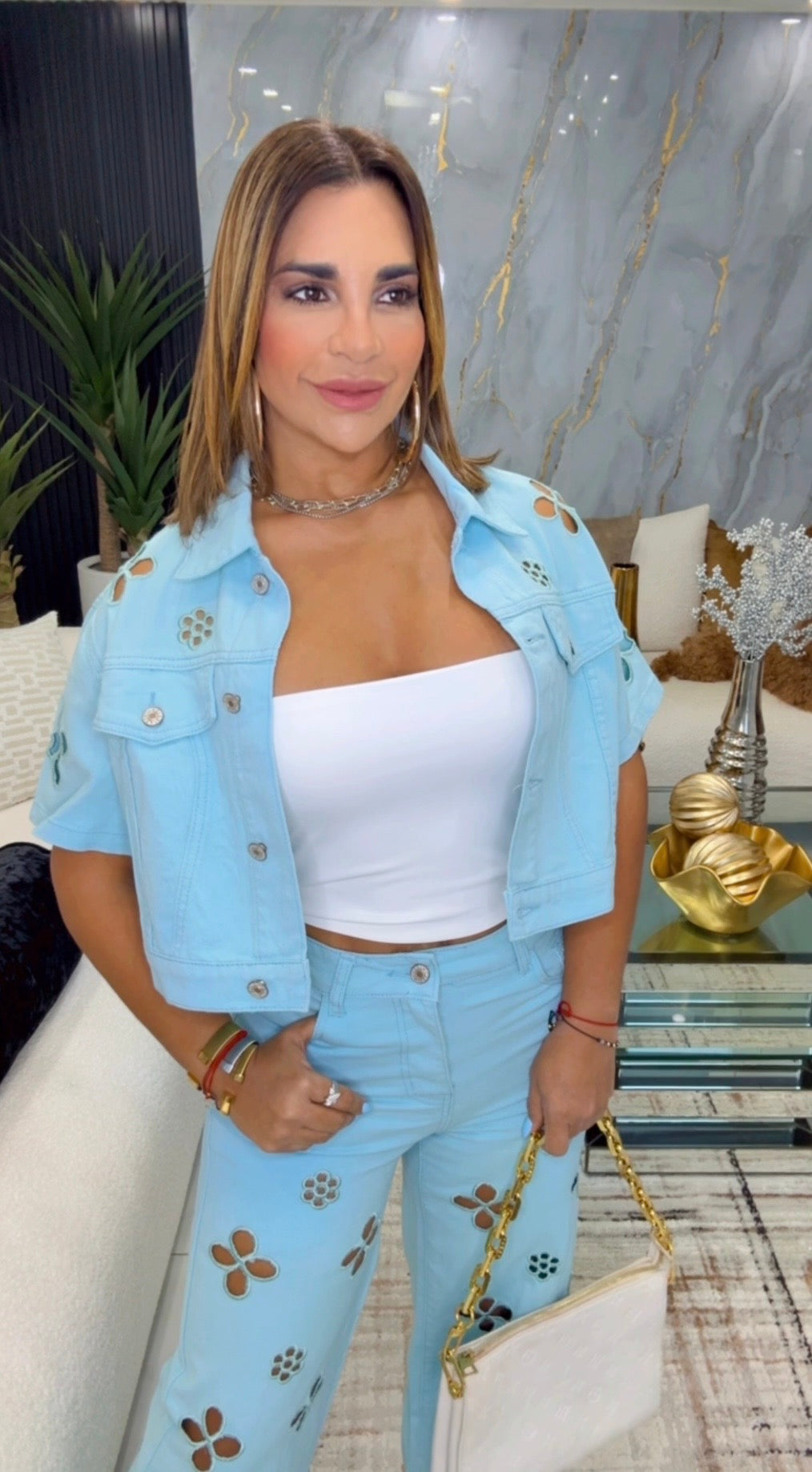 LV Blue Jacket & Pant Set (utilicé M)