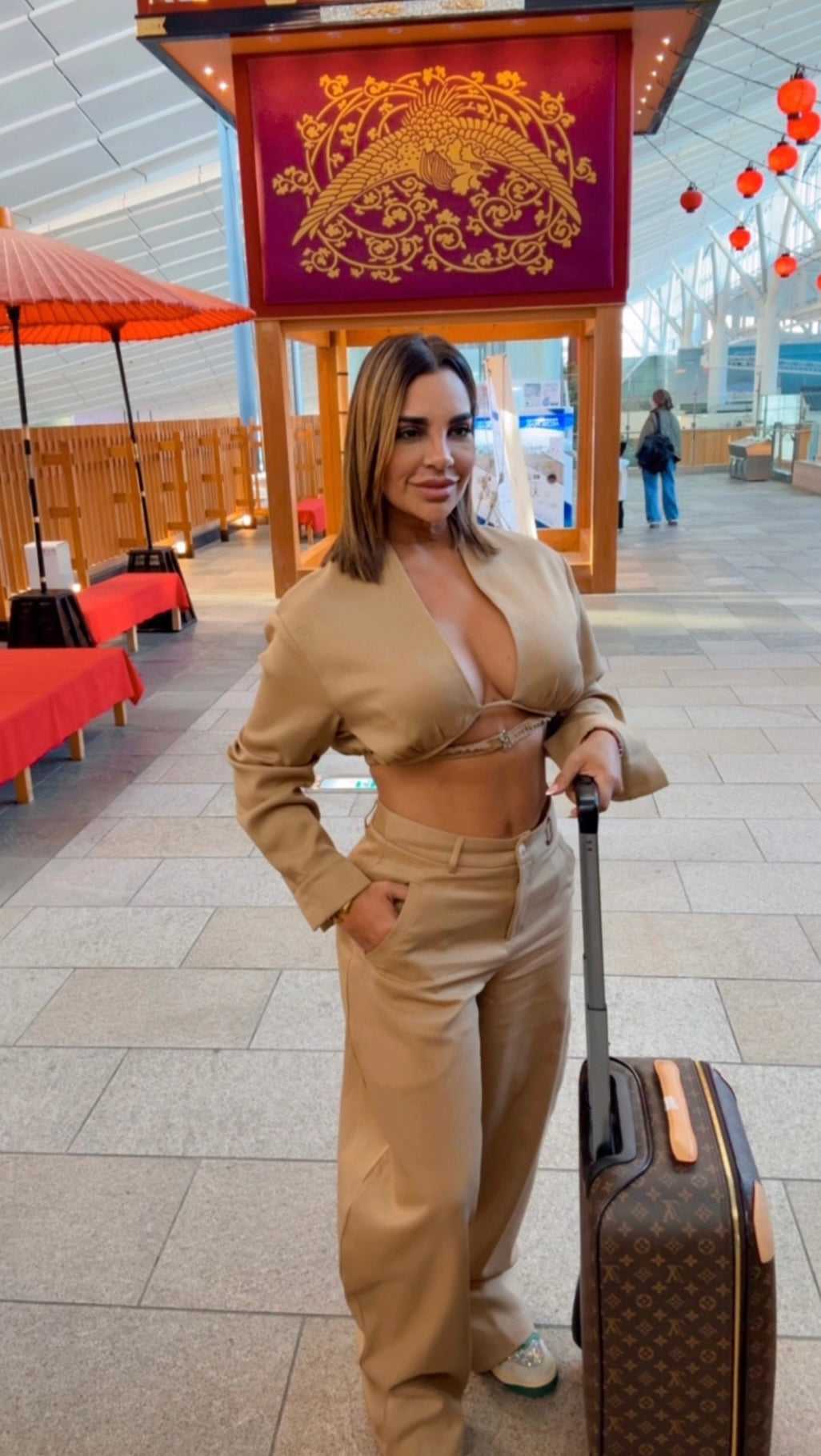 Japan Camel Set (spandex) utilicé talla Médium)