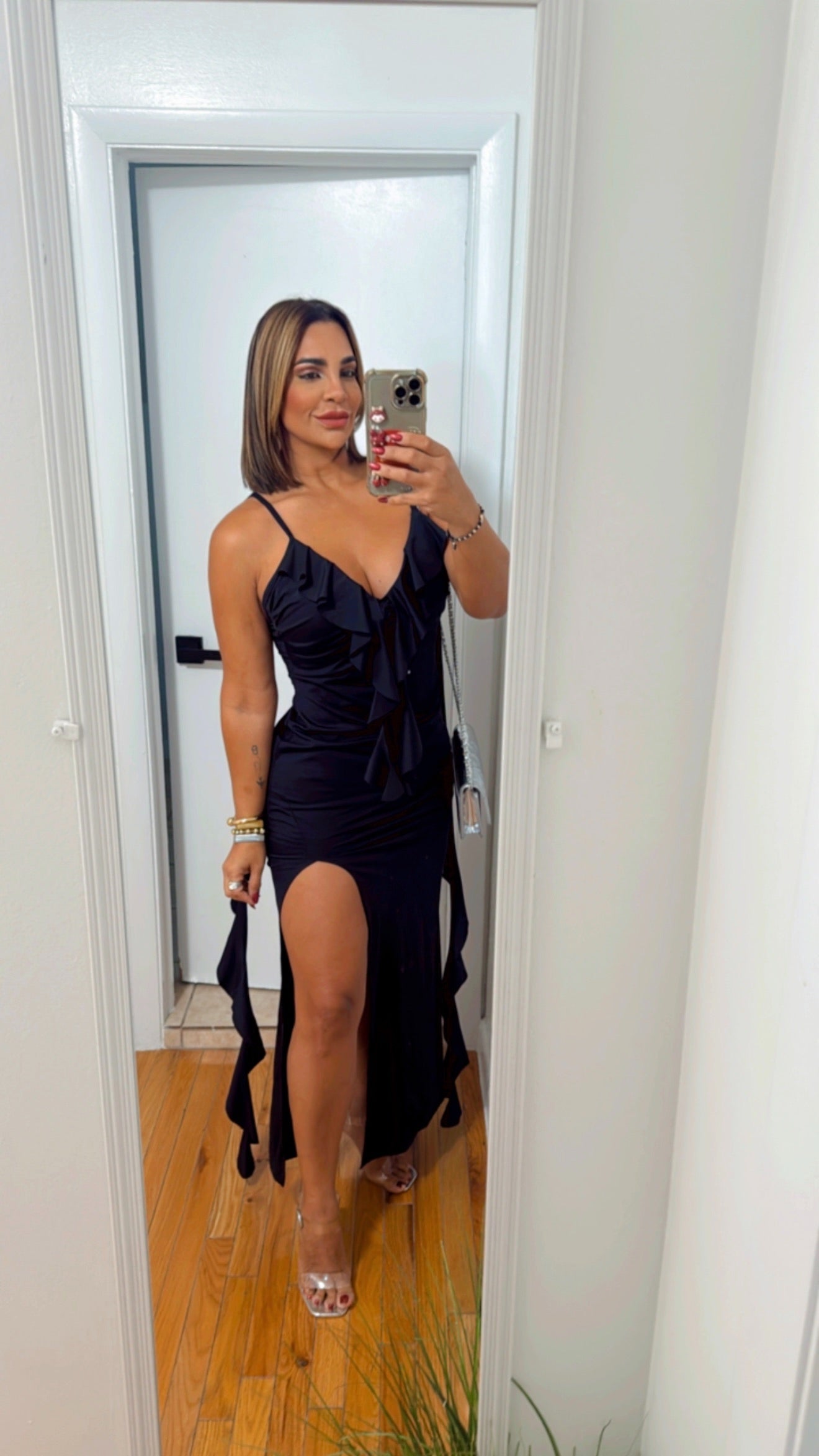 Infinity Black Dress (stretch) utilicé talla M