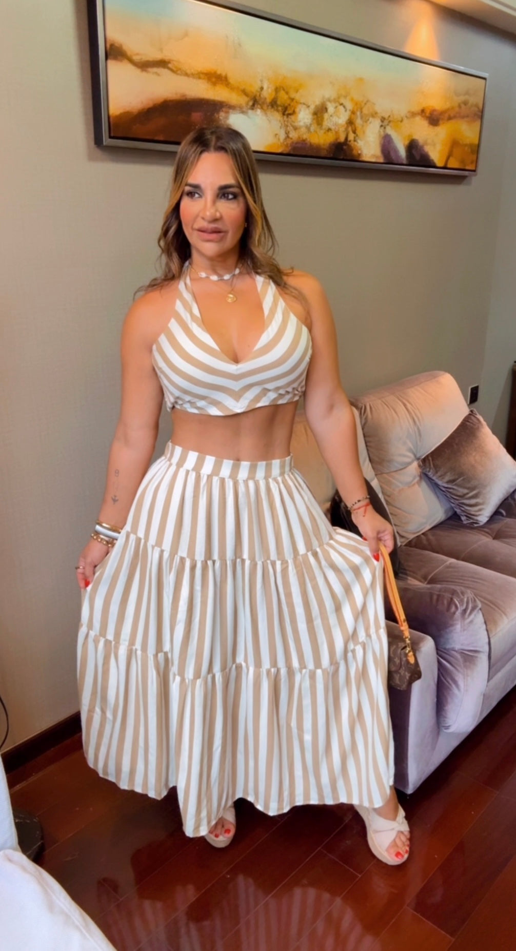 Tíbet Beige Skirt Set (stretch)