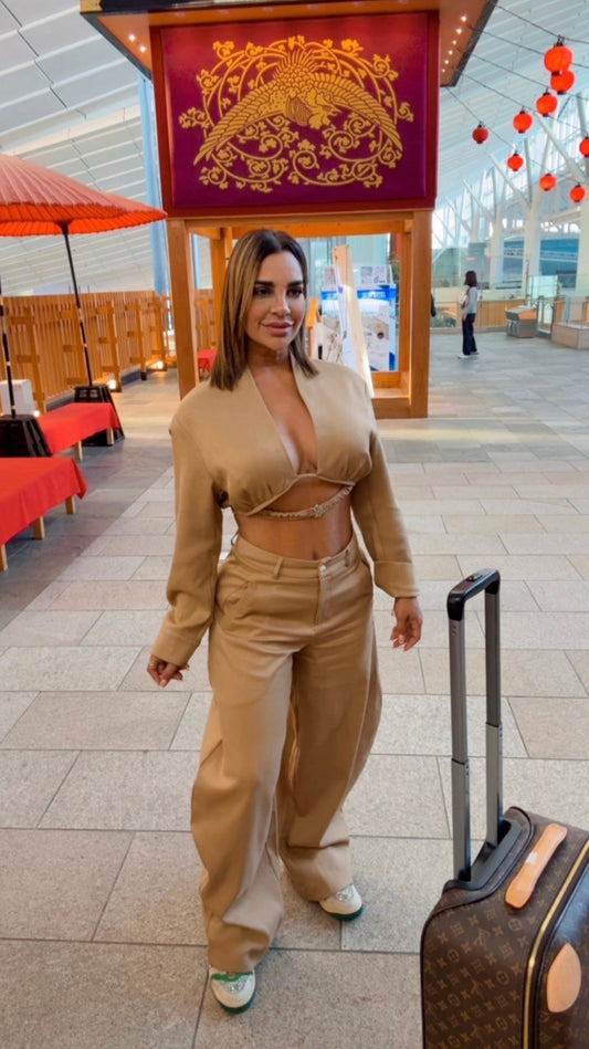 Japan Camel Set (spandex) utilicé talla Médium)