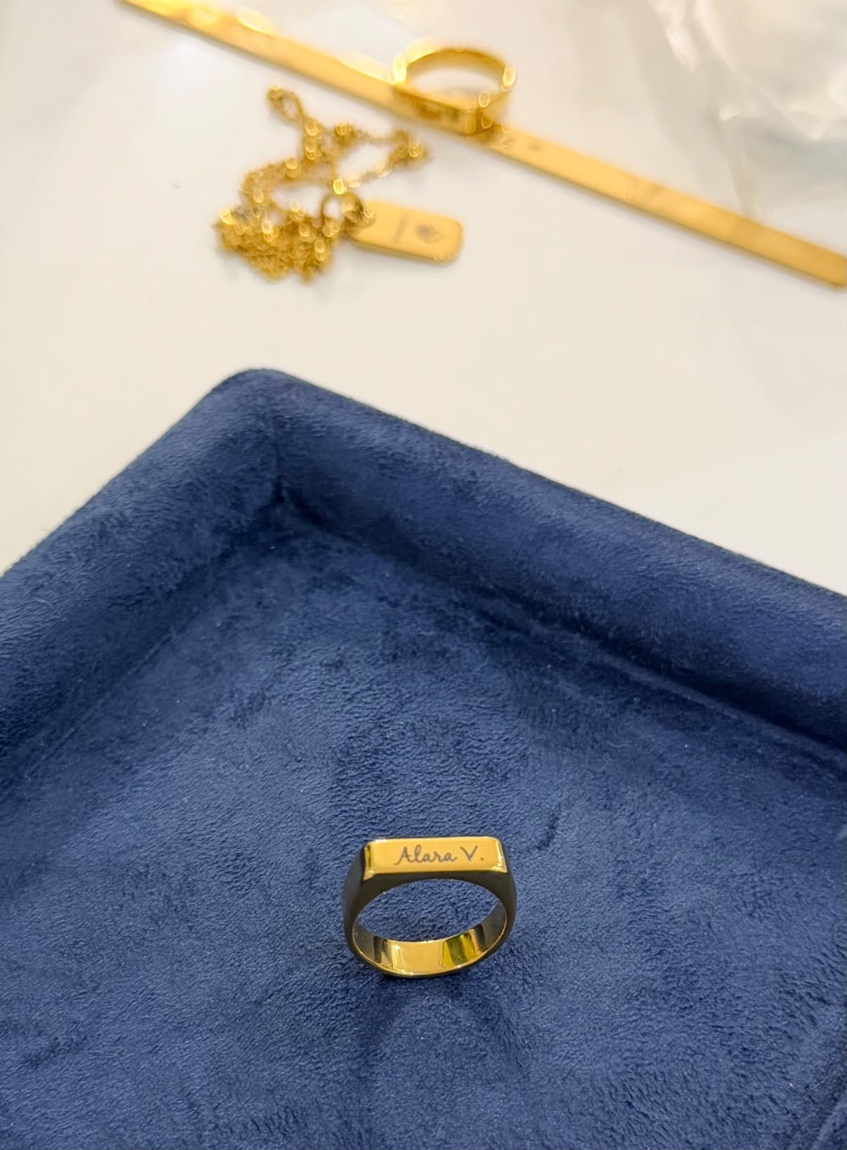 Personalized Gold Ring (acero inoxidable)