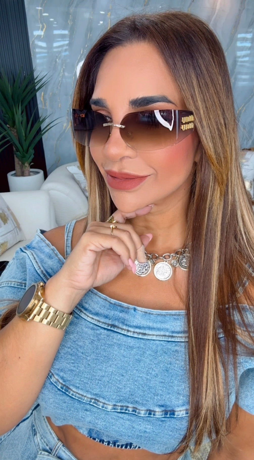 Miu Brown Sunglasses (kit completo) tamaño pequeño