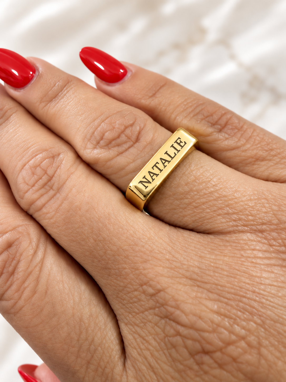 Personalized Gold Ring (acero inoxidable)