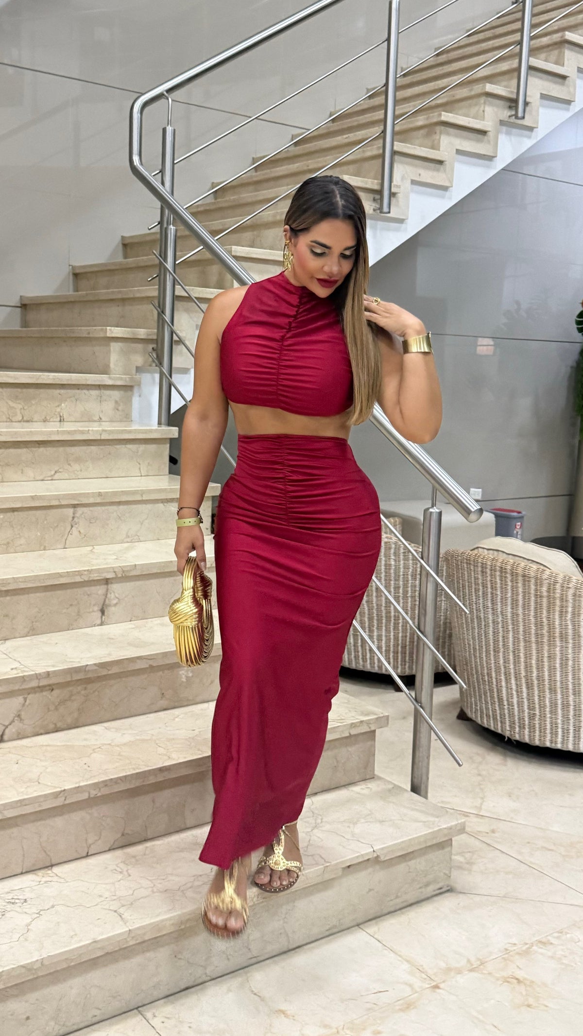 Getsemaní Red Skirt Set (stretch)