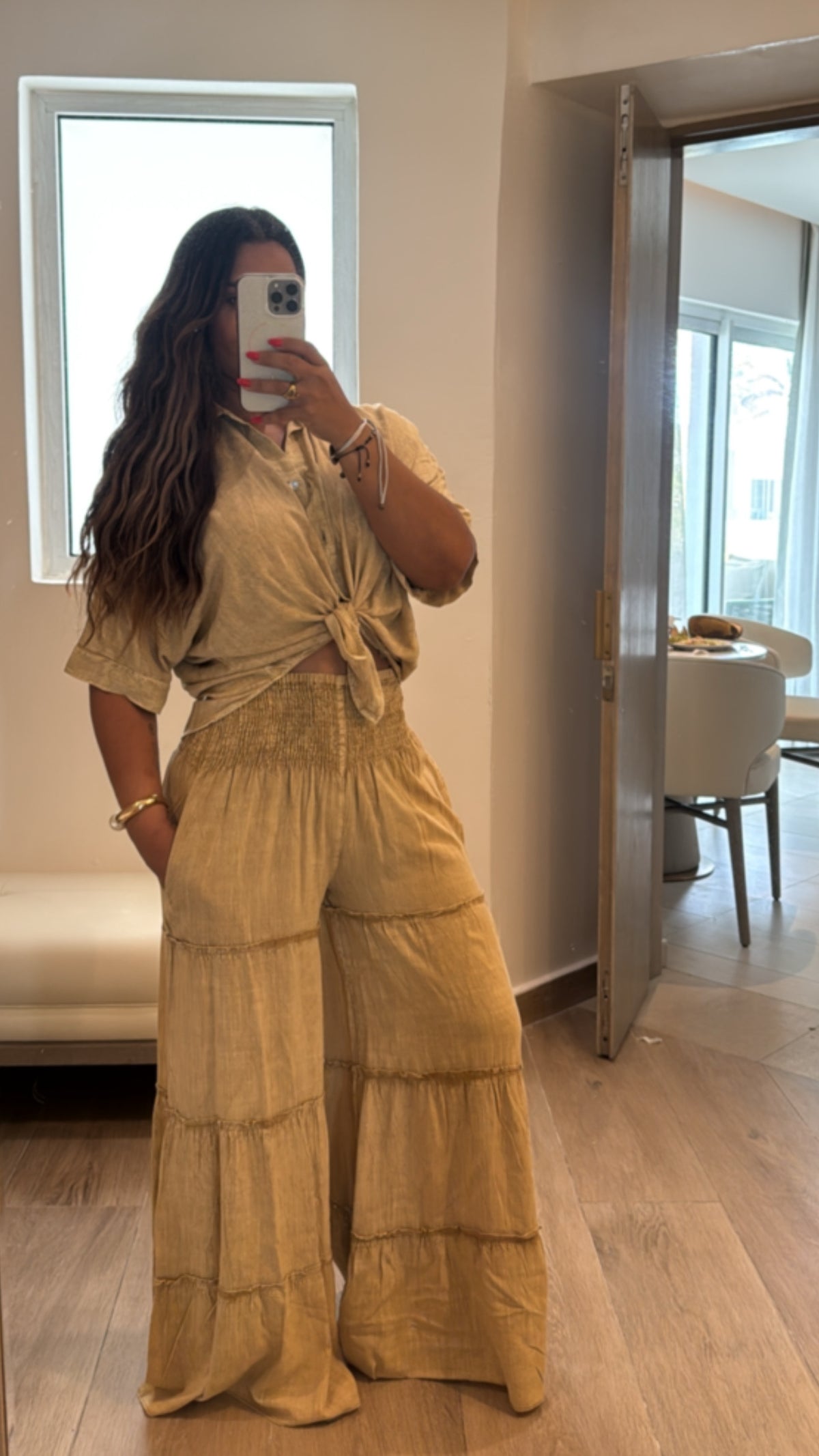Bombay Camel Palazzo Set (spandex) colección 🇮🇳